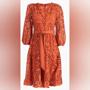 Orange Shoshanna Pia Midi dress